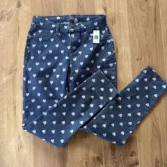 新品 GapKids ハート柄 デニム ジェギンス