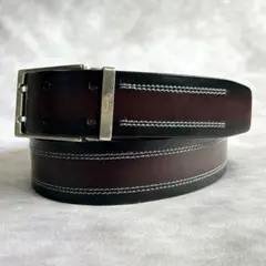 Ferragamo フェラガモ レザーベルト　ブラック×ブラウン　シルバーのサムネイル
