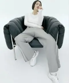 H&Mグレー ワイドパンツ TRACK PANTS