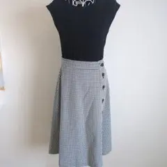 anysis ノースリーブ ギンガムチェック ワンピース