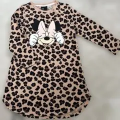 H&M ミニーヒョウ柄 長袖ワンピース 110.120