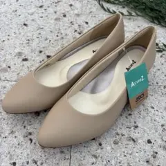 【新品タグ付✨】asics アキュアーズ フラットパンプス ベージュ 23.5