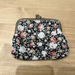 花柄 2口 がま口財布