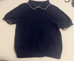 ZARA 半袖ニット　袖刺繍　Mサイズのサムネイル