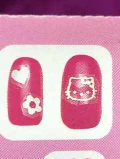 キティ　ネイルシール　4枚セット