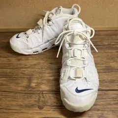 （K26074）ナイキ エアモアアップテンポ 27.0㎝ ホワイト×ネイビー