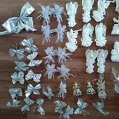 クリスマスオーナメント（89個）セット ホワイト シルバー