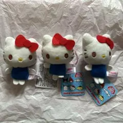 新品未使用】ハローキティ ぬいぐるみ マスコット ストラップ3種