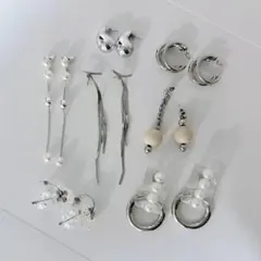 ピアス まとめ売り 7点セット シルバー パール 大ぶり