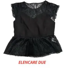 ELENCARE DUE ブラック レース チュニック　エレンカーレデュエ　美品のサムネイル