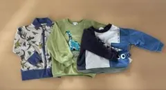 子供服　男の子　トレーナー　トップス　恐竜　セット売り