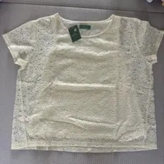 earth music&ecology レース半袖 Tシャツ イエローのサムネイル