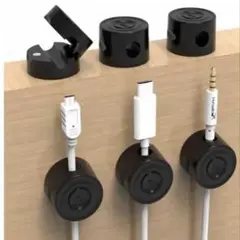 6個セット ケーブルホルダー ケーブルクリップ マグネット式 配線止め