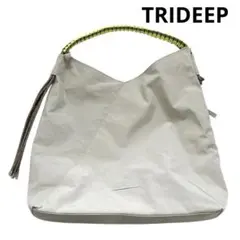TRIDEEP ベージュ トートバッグ ナイロン 軽量 A4収納可能 肩かけ