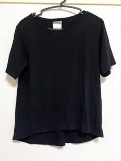 黒 半袖 Tシャツ バックツイストデザインのサムネイル