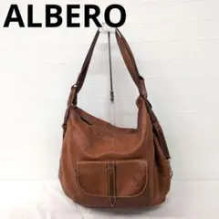 264○ ALBERO ブラウン ハンドバッグ