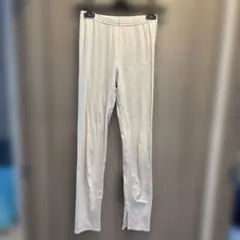 ユニクロ　リブ スリット レギンス ホワイト