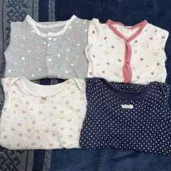 綿100% 西松屋　ロンパース　長袖　80cm 4点セット　まとめ売り　女の子