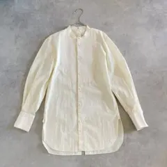 美品 マカフィー バンドカラー シャツ 定価2.3万円 ロング丈