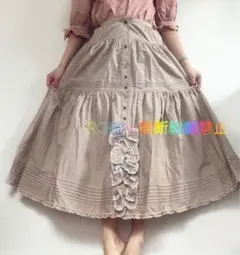 PINKHOUSE ピンクハウス 水玉総柄 リボン フリルドットチュール