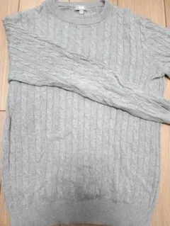 UNIQLO ケーブルニットセーター グレー