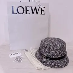 LOEWE フリンジ付きバケットハット ブラック LOEWE ブラック バケットハット フリンジ加工57㎝ - メルカリ