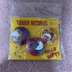 タワレコ　キティーコラボ 缶バッジ