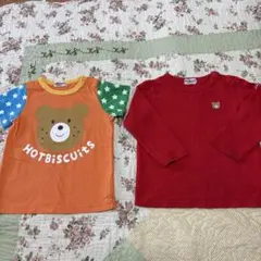 ミキハウス90㎝ベアの長袖T＆半袖T2枚