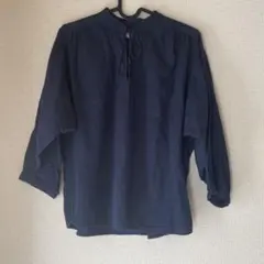ユニクロ ネイビー 五分袖 シャツ・ブラウス