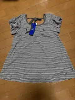 バーバリーブルーレーベル ブラウンと白のストライプのチュニックです✨