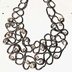 クリスタル装飾のループネックレス ヴィンテージ 昭和 1800円→1300円
