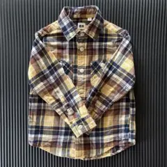 UNIQLO チェック柄 長袖シャツ 110