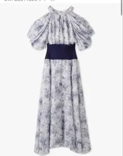 花柄フリル袖ロングドレス snidel