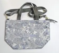 LIBERTY リバティ 2wayショルダーバッグ グレー 花柄のサムネイル