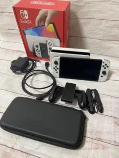 Nintendo Switch 本体　有機ELモデル ホワイト　箱付き　ケース付