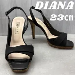 美品✨ DIANA サンダルハイヒール ブラック 23cmのサムネイル