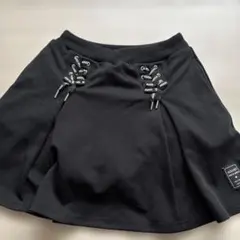 mezzo piano 黒スカート レースアップ