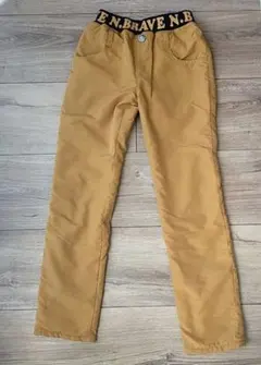 140　あったかパンツ　裏起毛　からし色