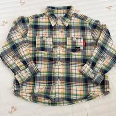 DOUBLE B チェック柄長袖シャツ 90cm