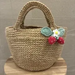 かごバッグ いちご