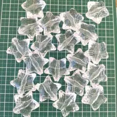 No.1311 透明アクリルビーズ　クリア多面カット星型【20個】大き目