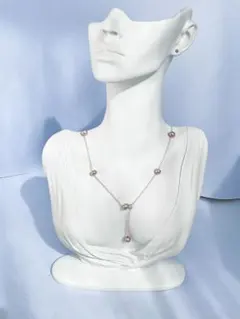 満天星パールネックレス 淡水真珠S925純銀チェーン ギフトにもおすすめ