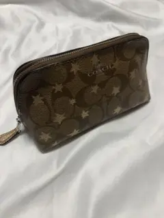 COACH シグネチャー ポーチ 星柄