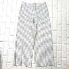 新品 タグ付 Theory luxe セオリーリュクス チェック ワイドパンツ