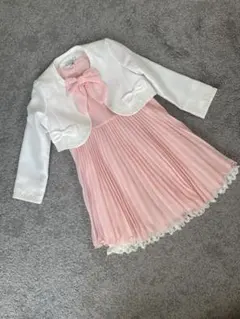 もちうさ様専用　【エニィファム】　ボレロ付きワンピース ピンク　リボン120