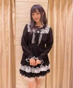 LIZLISA シフォンセーラーセットアップ ブラック リズリサ