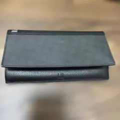 ブラックレザー長財布　ダンヒル