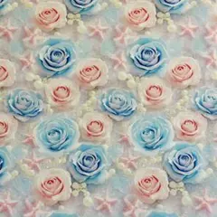 ❣️可愛いバラ花立体感　綿100%シーチング生地110x100cm