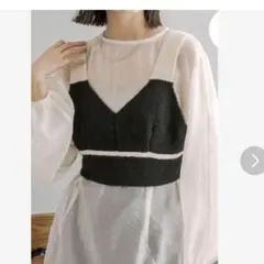 mystic ニットキャミ&ブラウスのセット