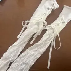 白　アームウォーマー